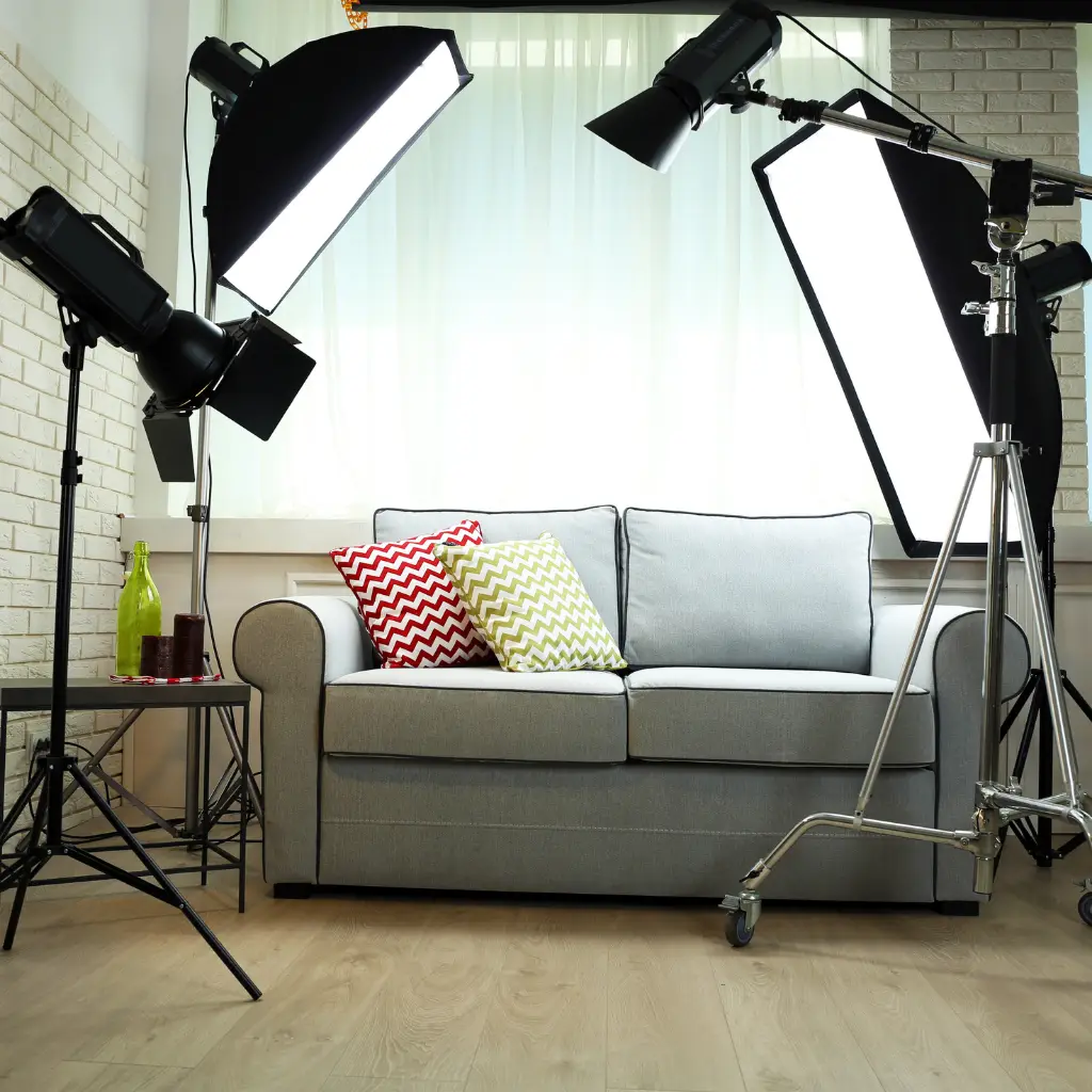 Lighting setup for a photoshoot at home