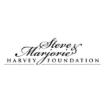 The logo for the Steve & Marjorie Harvey Foundation features elegant script for the names "Steve & Marjorie" above a horizontal line, with "Harvey Foundation" in capital letters beneath the line, embodying the grace of a runway and the influence of this remarkable couple.